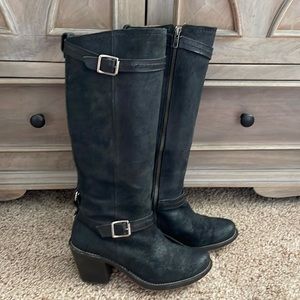 Frye black leather boots
